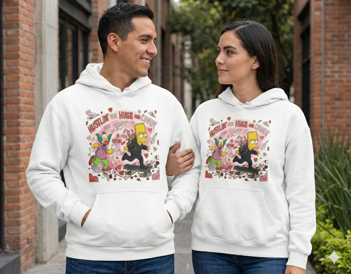 Hustlin' For Hugs Premium Hoodie - Graphic Streetwear Collection