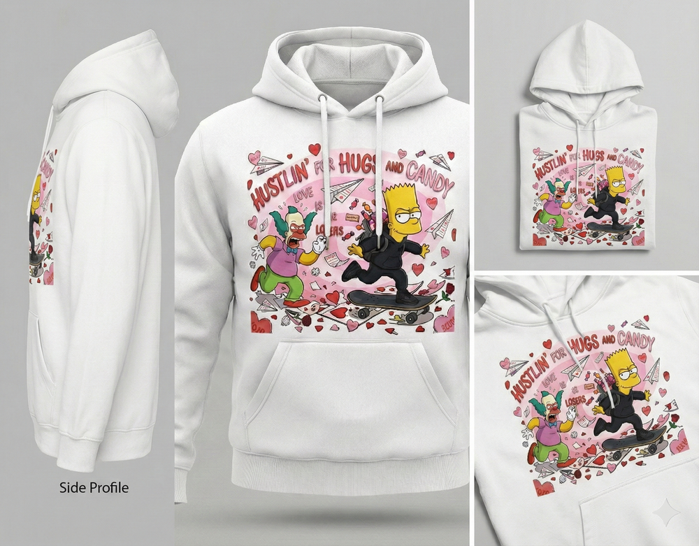 Hustlin' For Hugs Premium Hoodie - Graphic Streetwear Collection