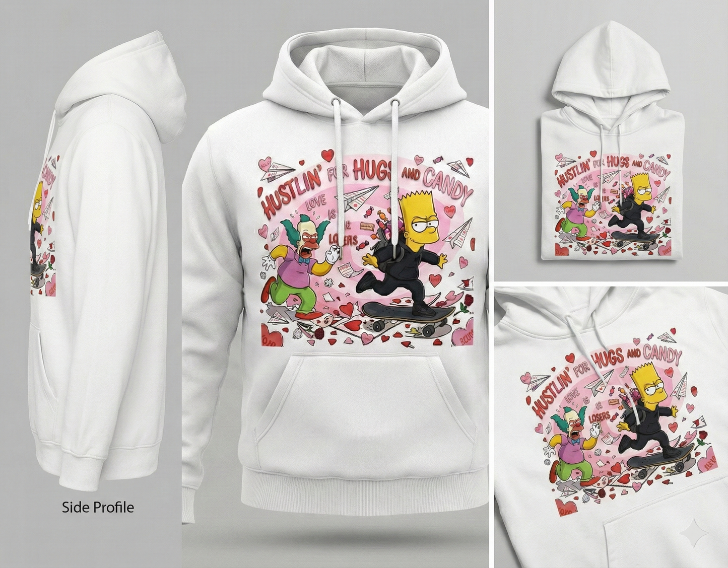 Hustlin' For Hugs Premium Hoodie - Graphic Streetwear Collection