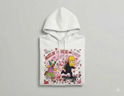 Hustlin' For Hugs Premium Hoodie - Graphic Streetwear Collection