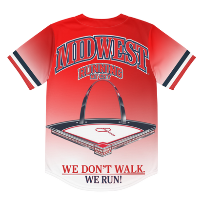 ALLIURE "Da Lou 314" Luxury Streetwear Baseball Jersey – Red & White Gradient Mesh