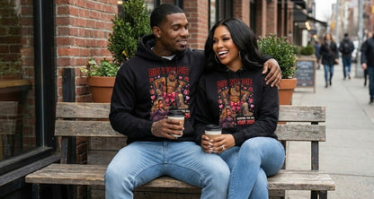 Big Woodie "Curving You All" V-Day 2026 Premium Black Hoodie