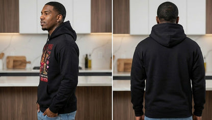 Big Woodie "Curving You All" V-Day 2026 Premium Black Hoodie